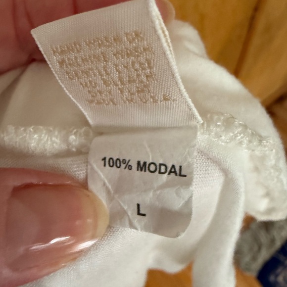 Only Hearts by Helena Stuart Long Chemise Modal Lace Trim White Nightgown - Picture 11 of 11